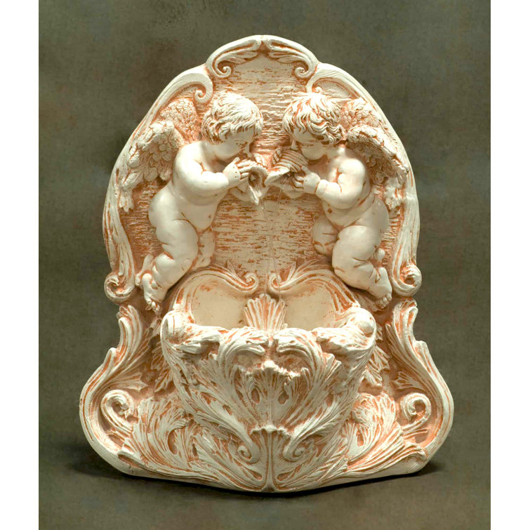 Fiore Stone Concrete Angel Fountain Wayfair